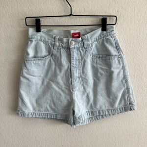 OUTFIT Vintage Y2K 2000s High Waist Denim Light Blue Jean Shorts Womens 40-S